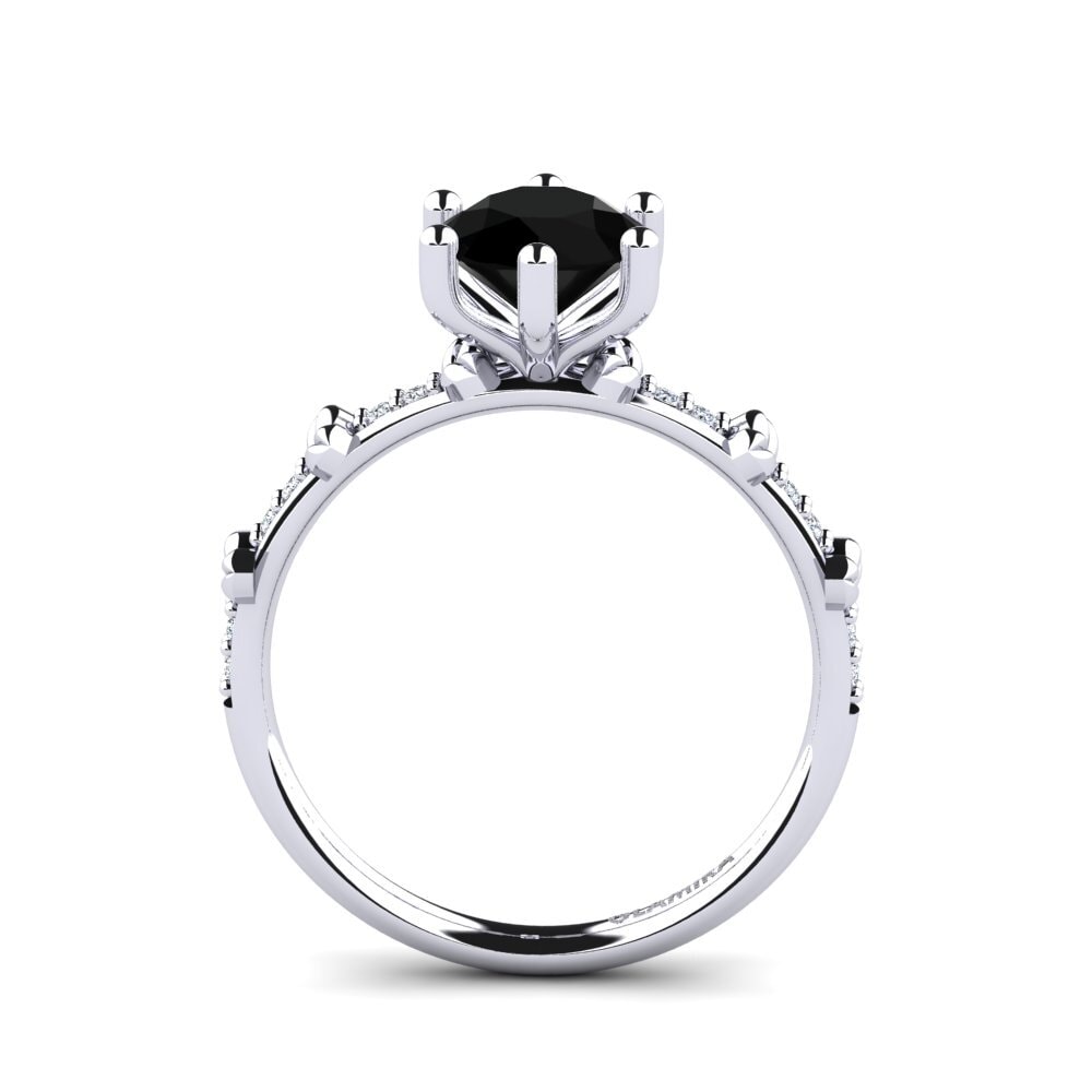 Black Sapphire Engagement Ring Naima