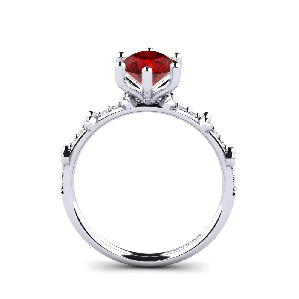 Ruby (Lab Created) Engagement Ring Naima