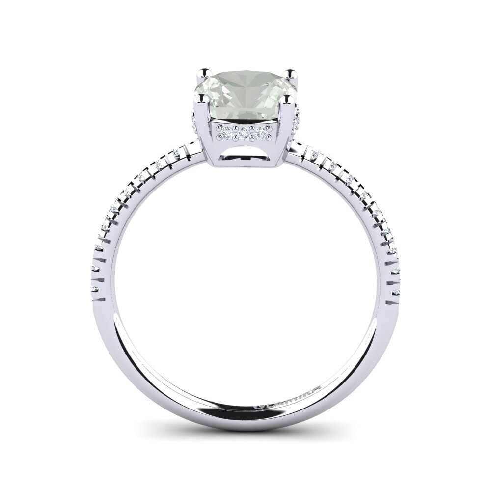 Green Amethyst Engagement Ring Nakomis