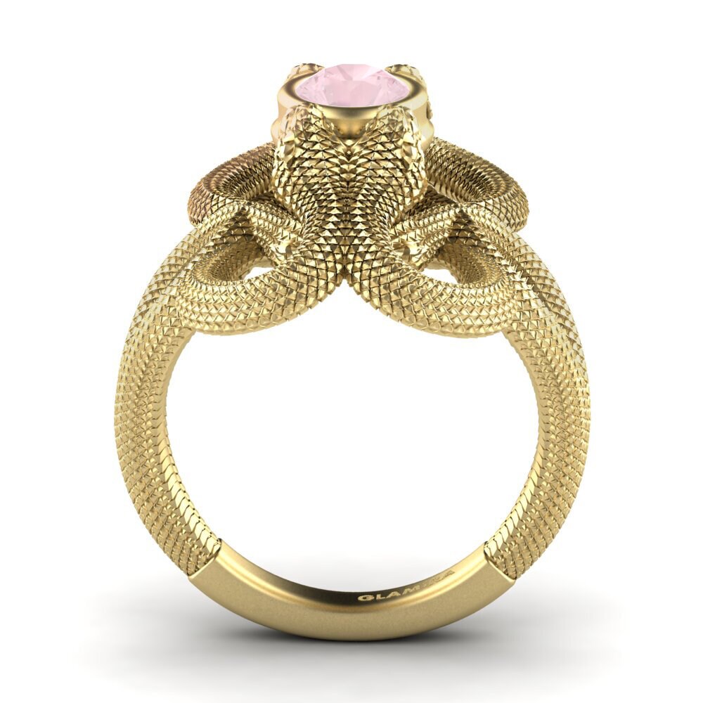 Cuarzo rosa Anillo de compromiso Nannie