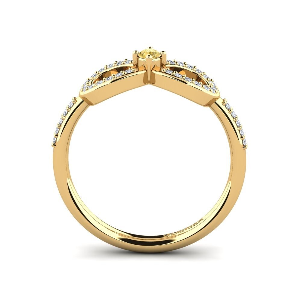 14ct Yellow Gold Yellow Diamond Ring Naolin