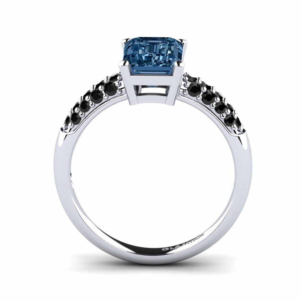 Solitaire Pave Engagement Ring Navarra