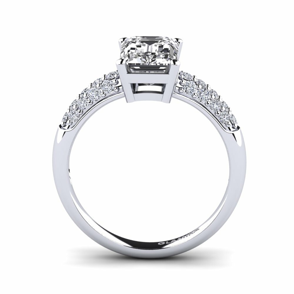 Solitaire Pave Engagement Ring Navarra