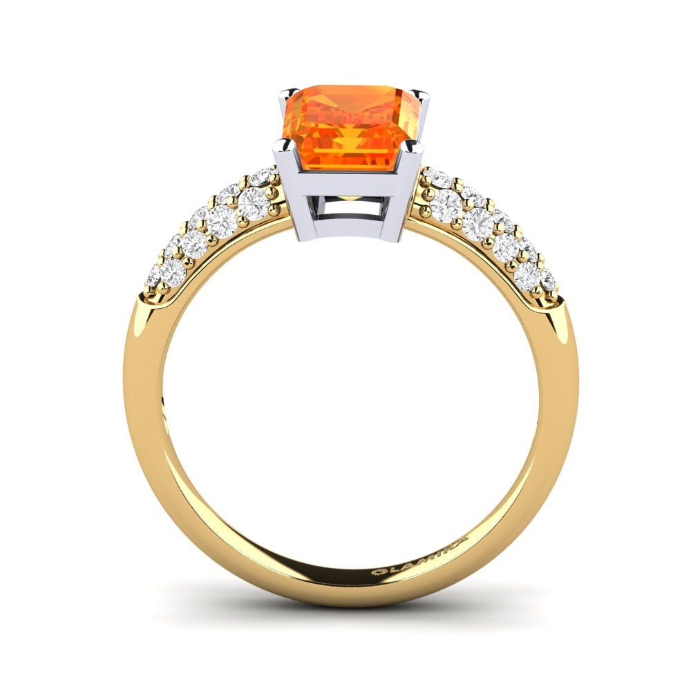 18ct Yellow / White Gold Engagement Ring Navarra