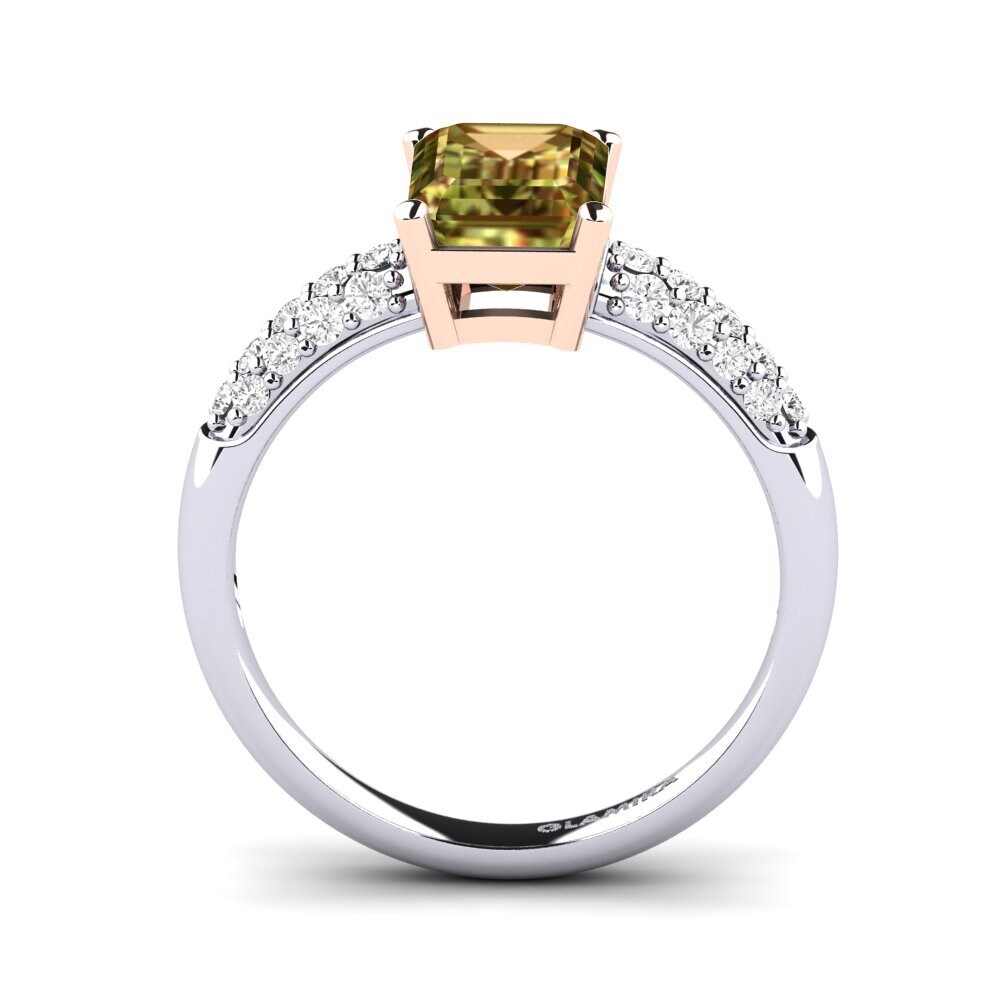 18k Oro Blanco / Rosa Anillo de compromiso Navarra