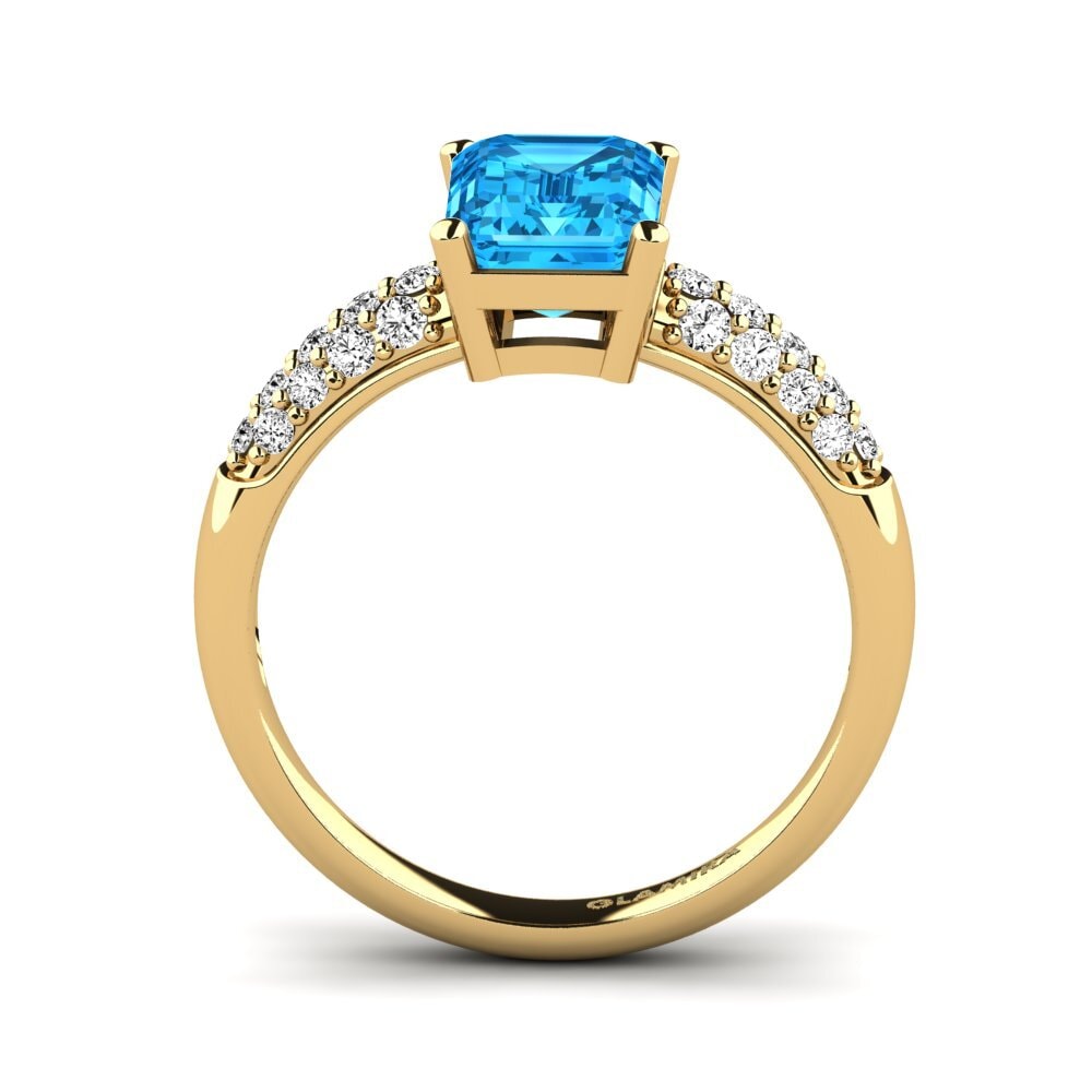 Topacio azul Anillo de compromiso Navarra