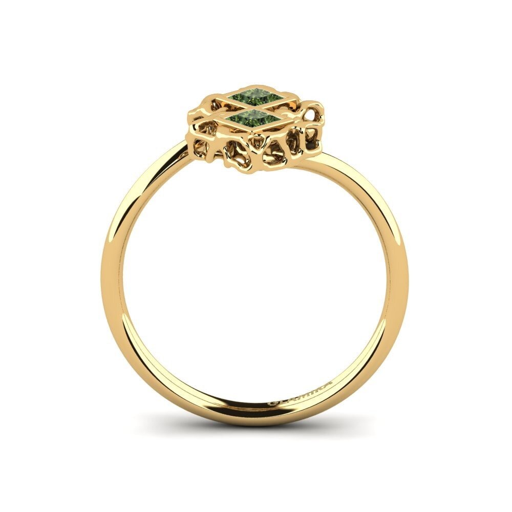 Princesa Zafiro Verde Anillo Nayad