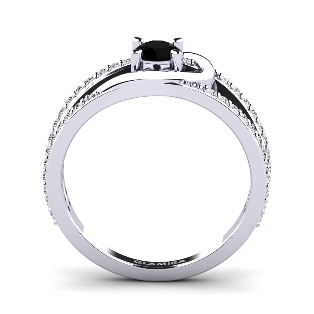 Ónix Negro Anillo de Mujer Nealim