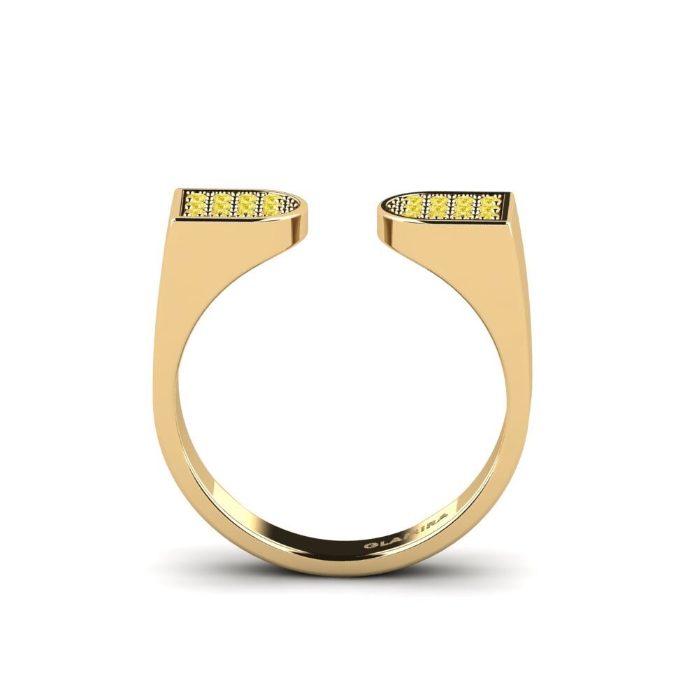 Zafiro amarillo Anillo Nemun