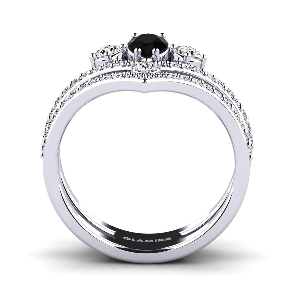 Ónix Negro Anillo de Mujer Nene