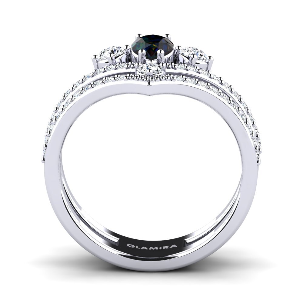 Black Opal Women's Ring Nene