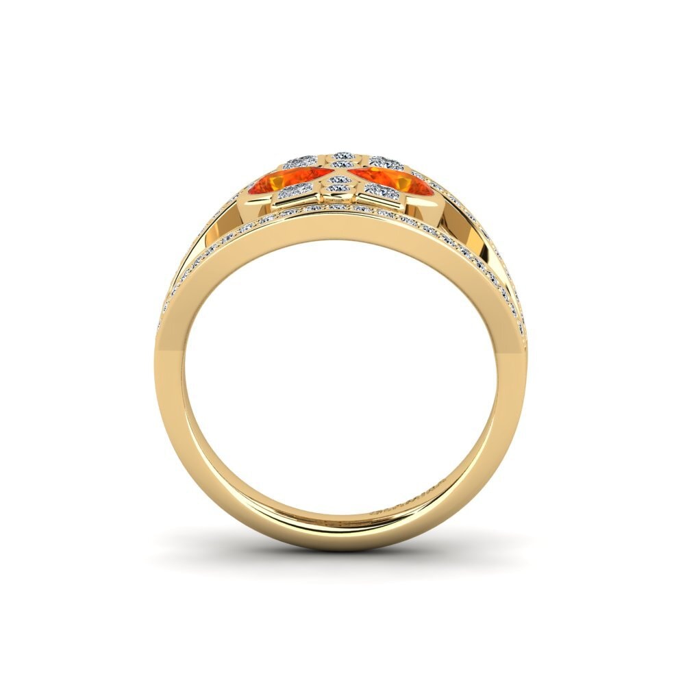 Orangefarbener Saphir Ring Nennig