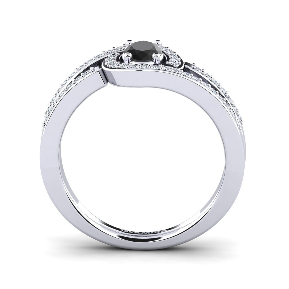 Black Diamond Engagement Ring Nerice