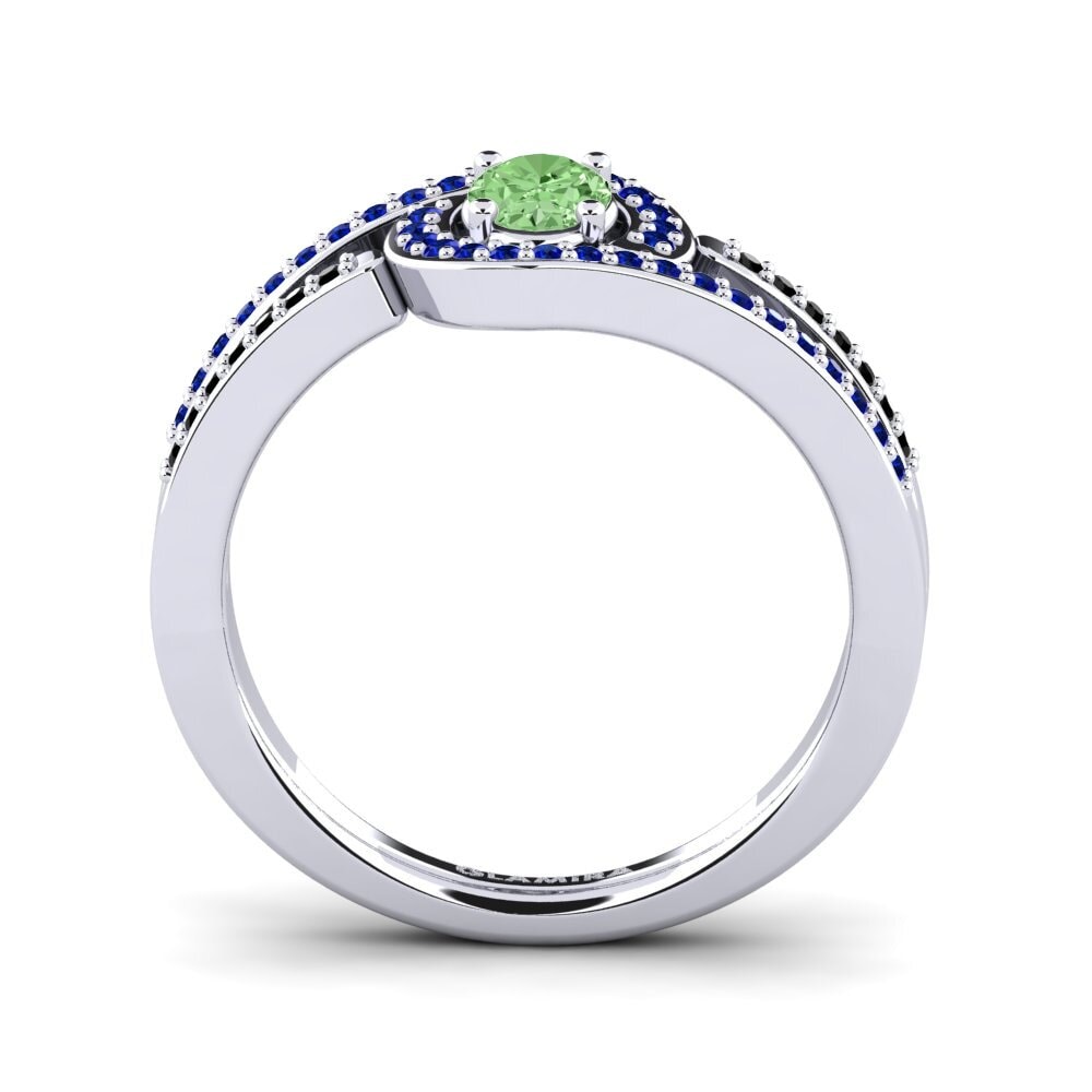Diamante Verde Anillo de compromiso Nerice