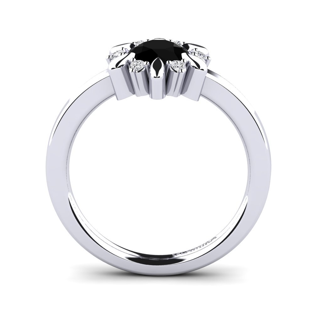 Black Onyx Engagement Ring Neta