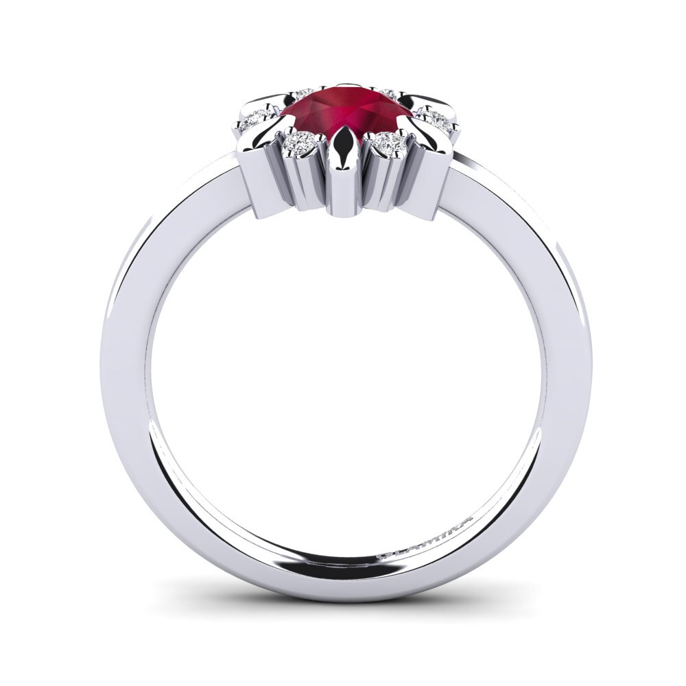 Rubí Anillo de compromiso Neta