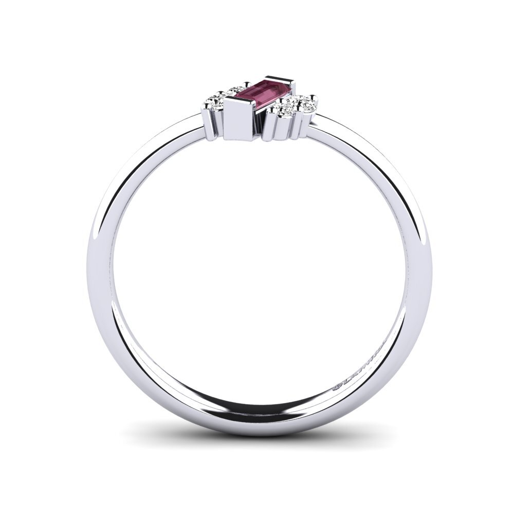 Granate Rhodolite Anillo de Mujer Netanel