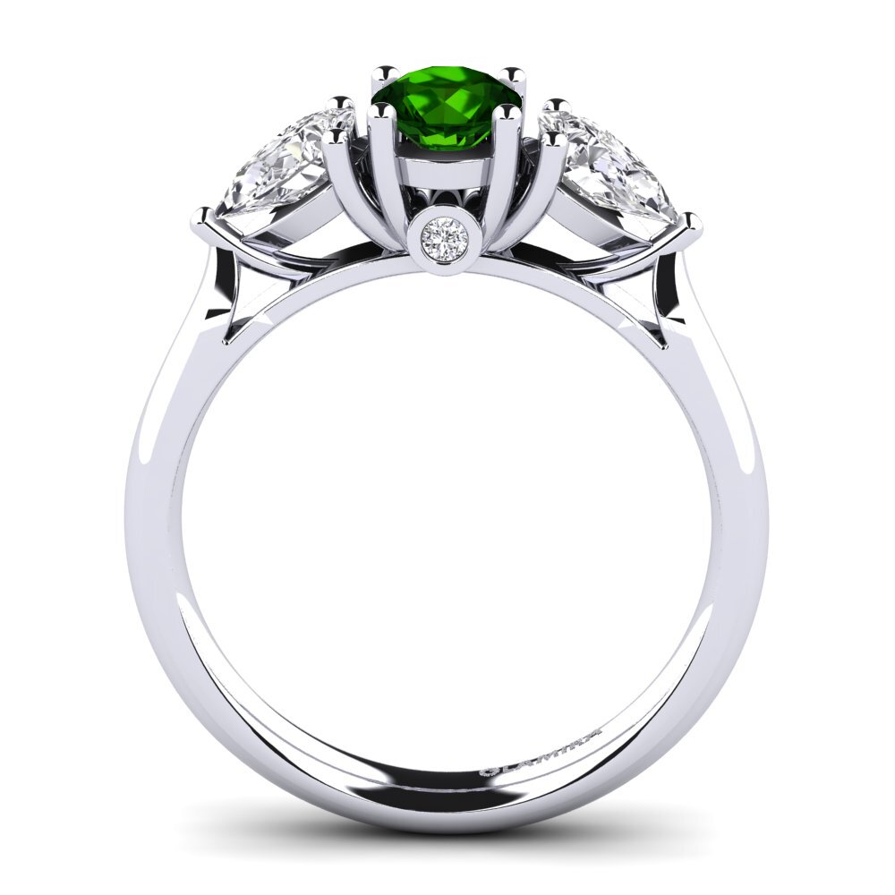 Green Tourmaline Engagement Ring Nettle