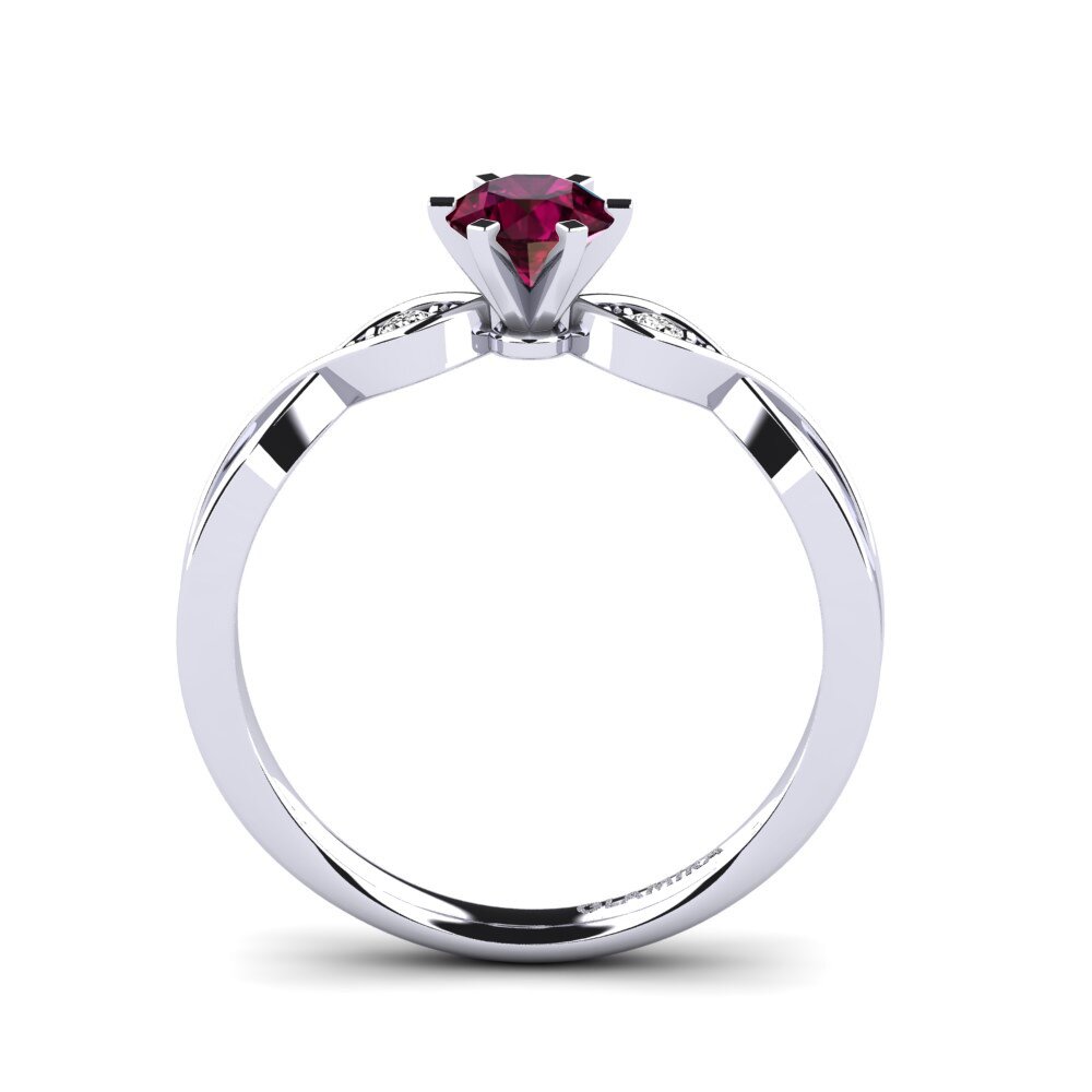 Granate Rhodolite Anillo de compromiso Neveda 0.5 crt