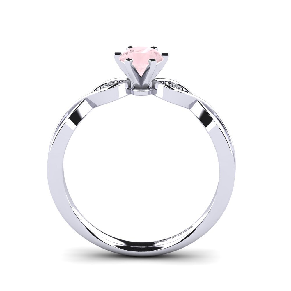 Rose Quartz Engagement Ring Neveda 0.5 crt
