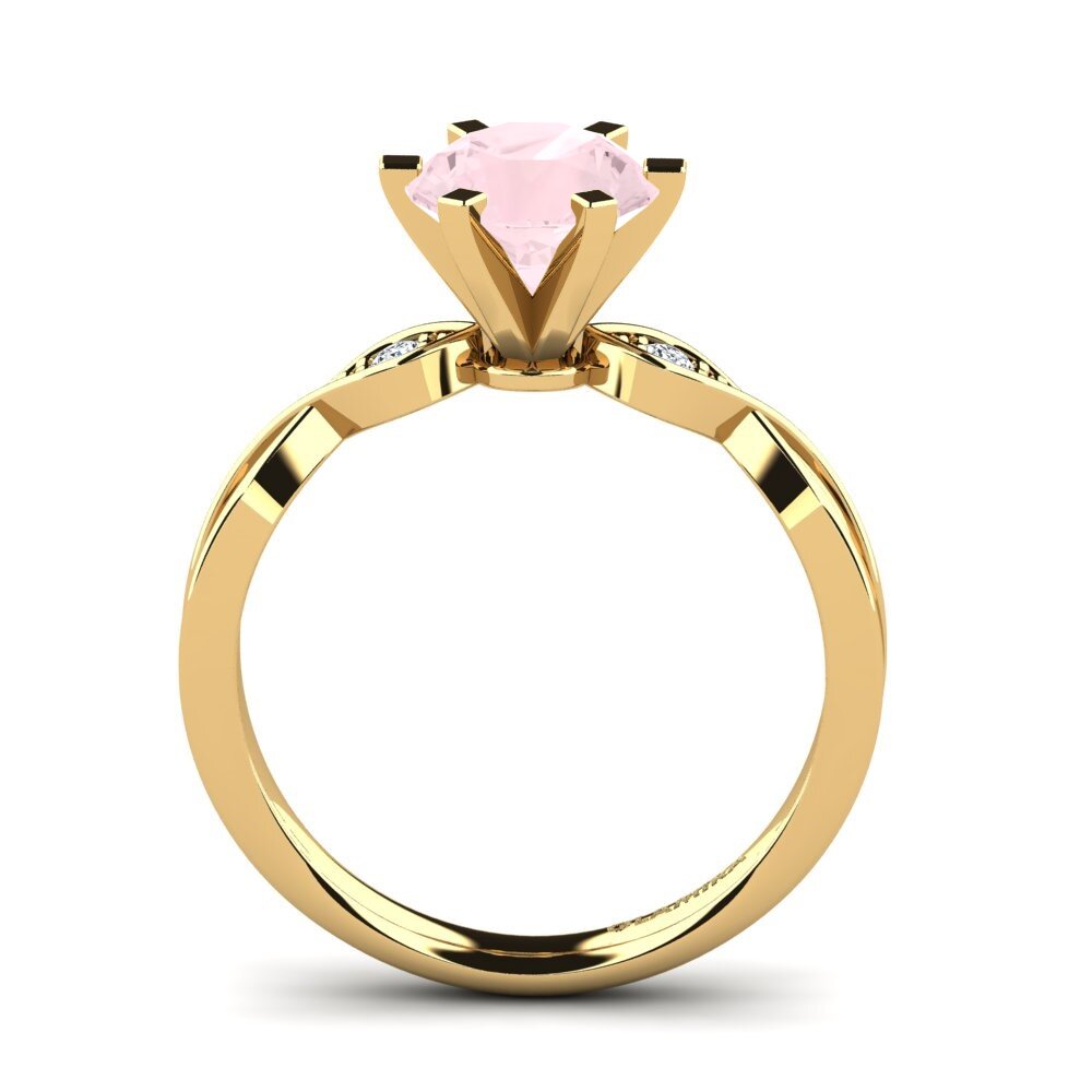 Rose Quartz Engagement Ring Neveda 1.6 crt