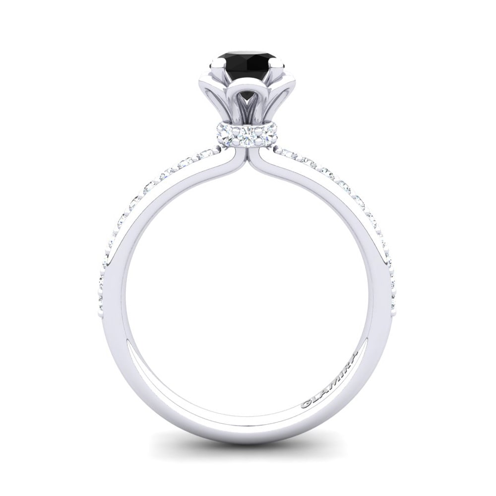 Black Sapphire Engagement Ring Ethel