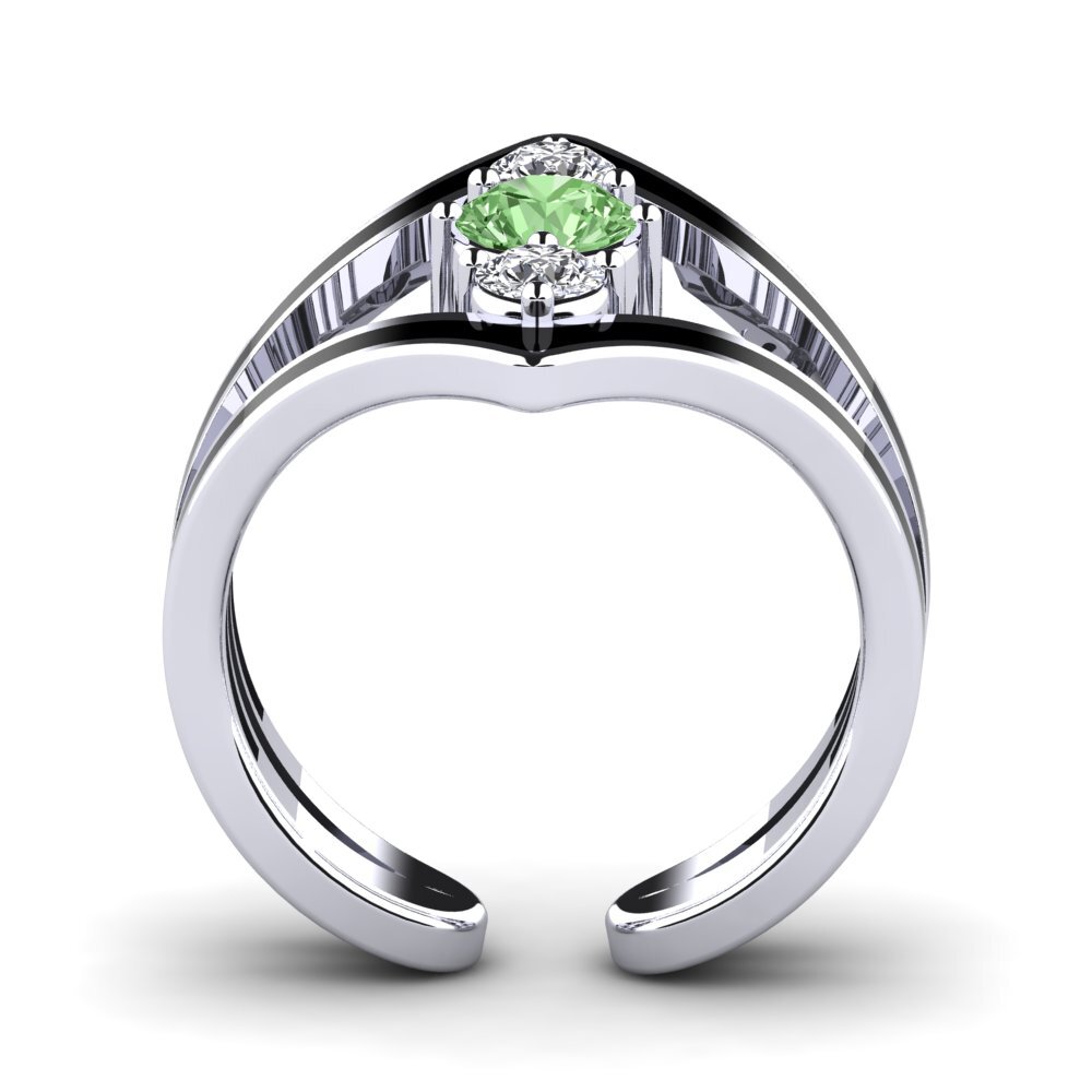 Diamante Verde Anillo Nidanen