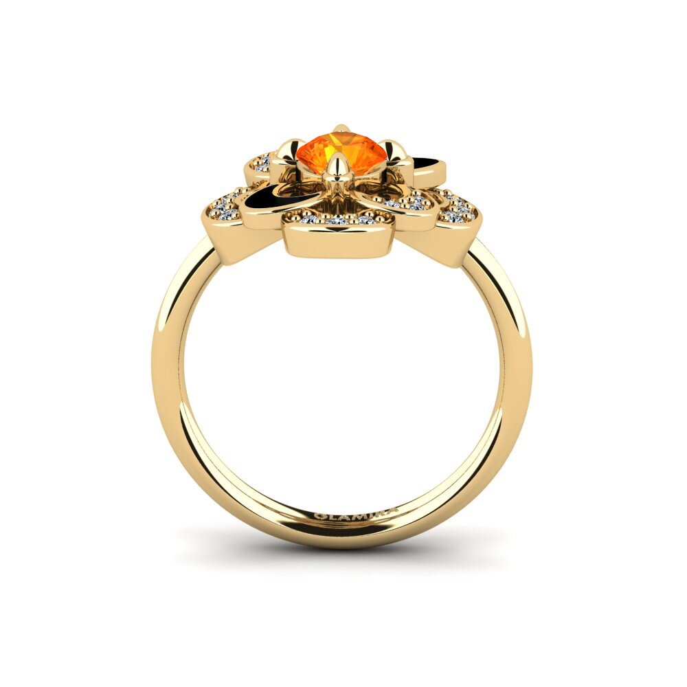 Orangefarbener Saphir Ring Nigear
