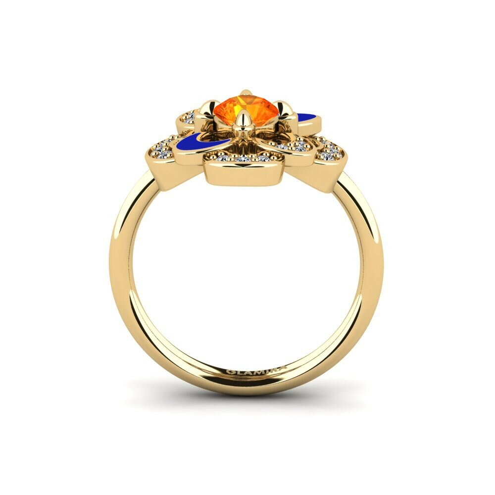 Saphir orange Bague Nigear