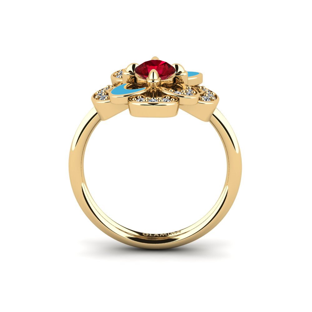 Roter Zirkonia Ring Nigear