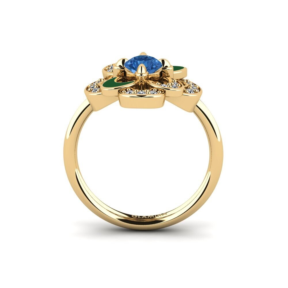 Dunkelblauer Zirkonia Ring Nigear