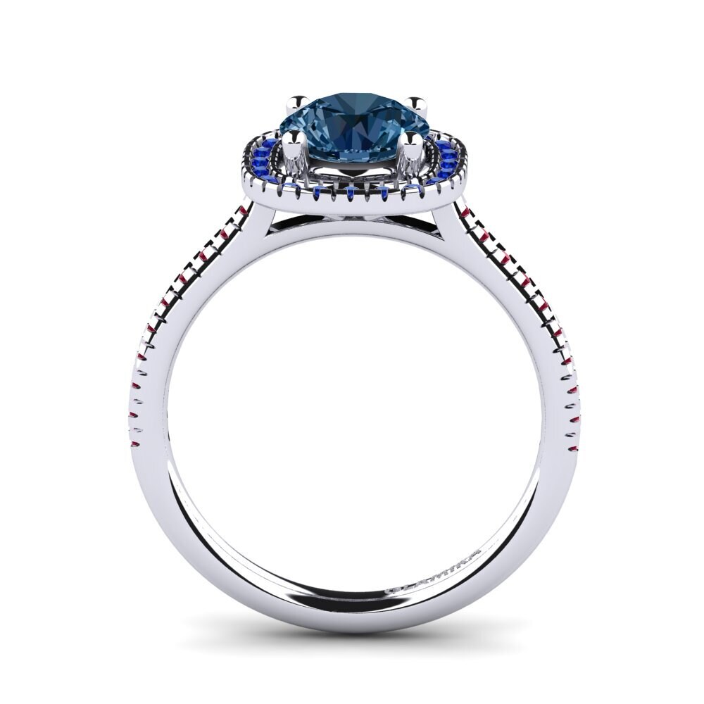 Blue Diamond Engagement Ring Nillson