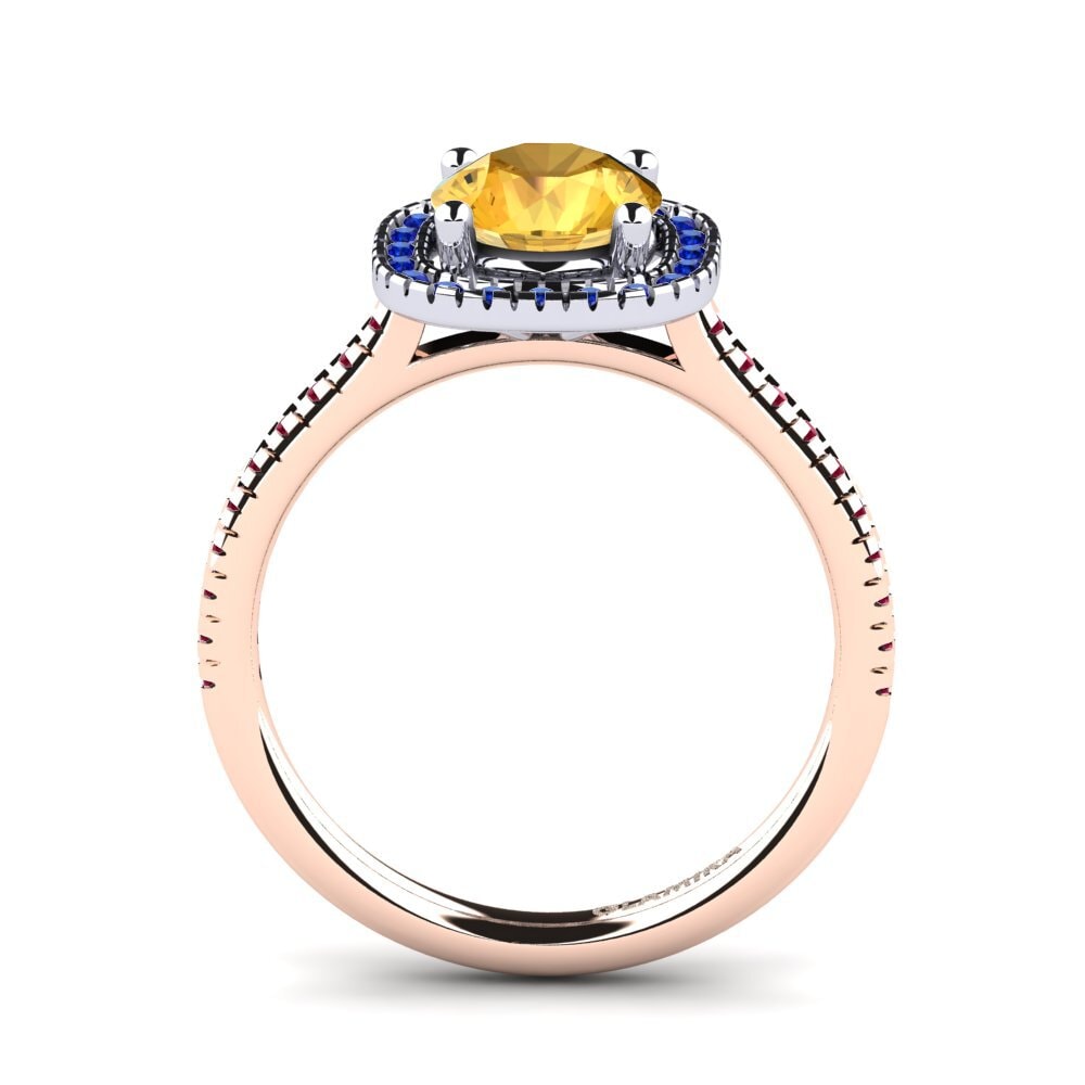 14k Rose & White Gold Engagement Ring Nillson