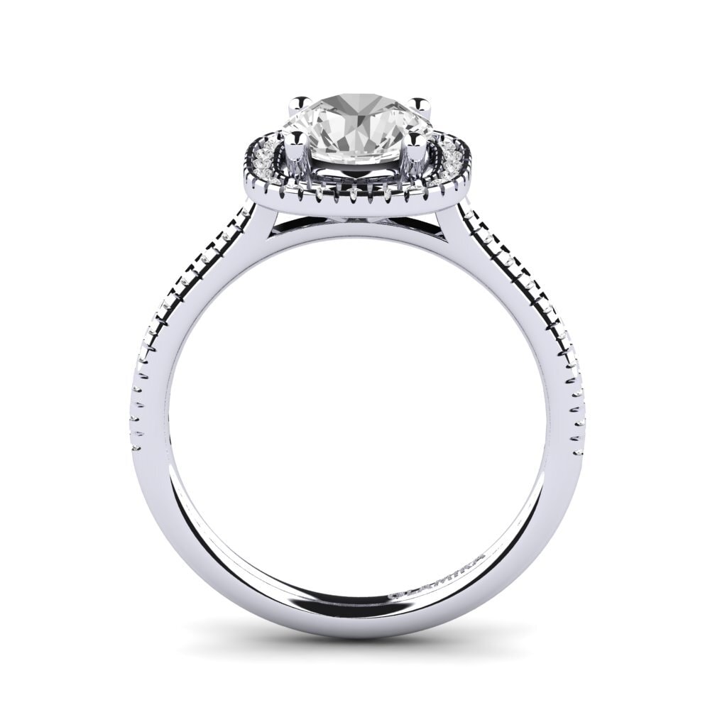 Zafiro blanco Anillo de compromiso Nillson
