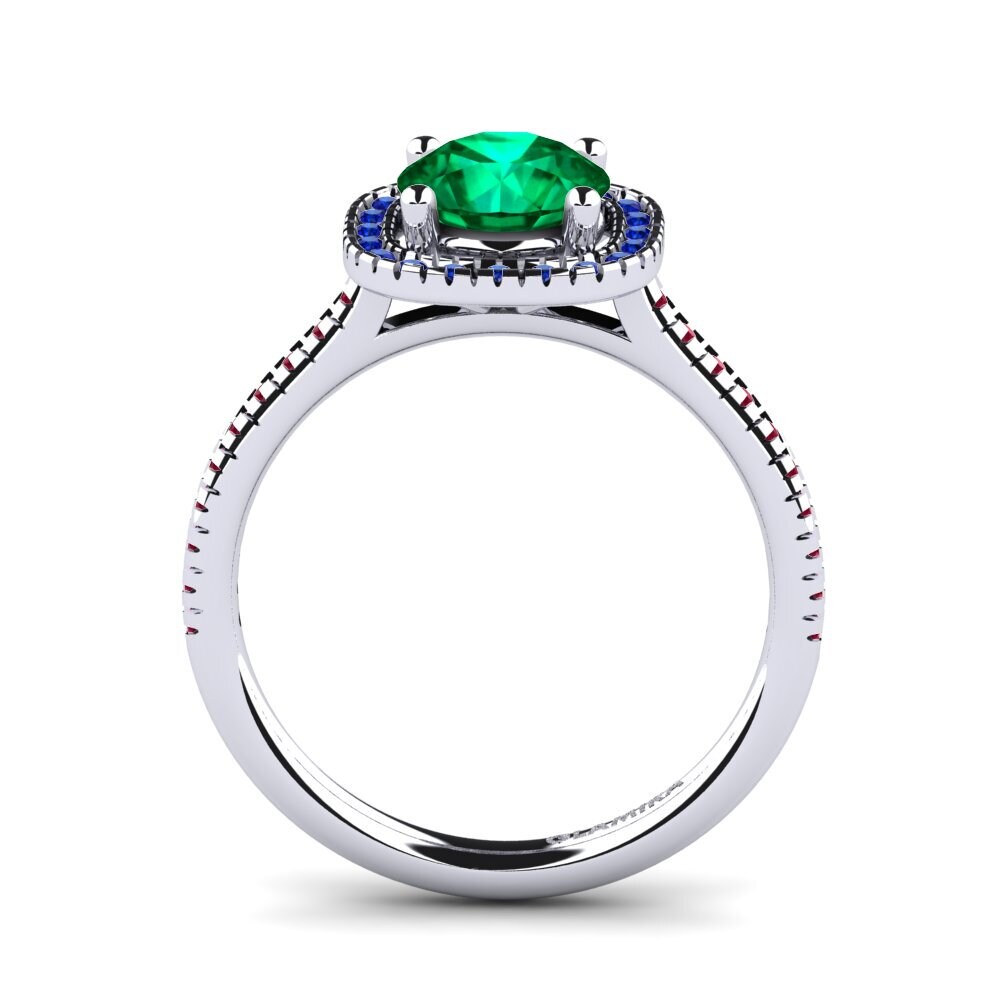 Emerald (Lab Created) Engagement Ring Nillson