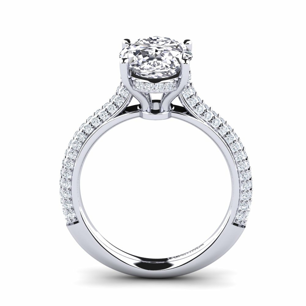 Solitaire Pave Engagement Ring Agrippina