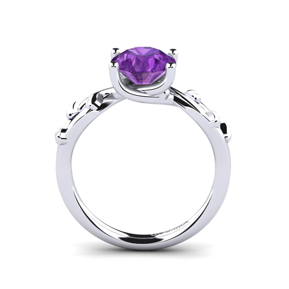 Amethyst Engagement Ring Alabate 1.6 crt