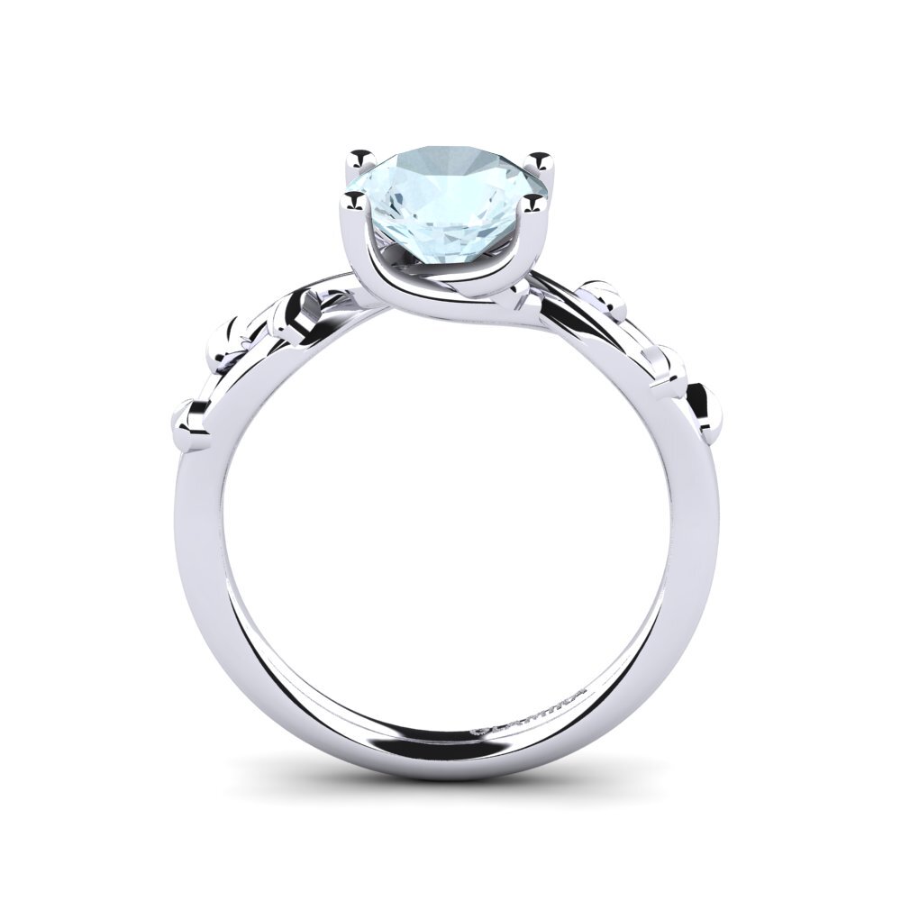 Aquamarine Engagement Ring Alabate 1.6 crt