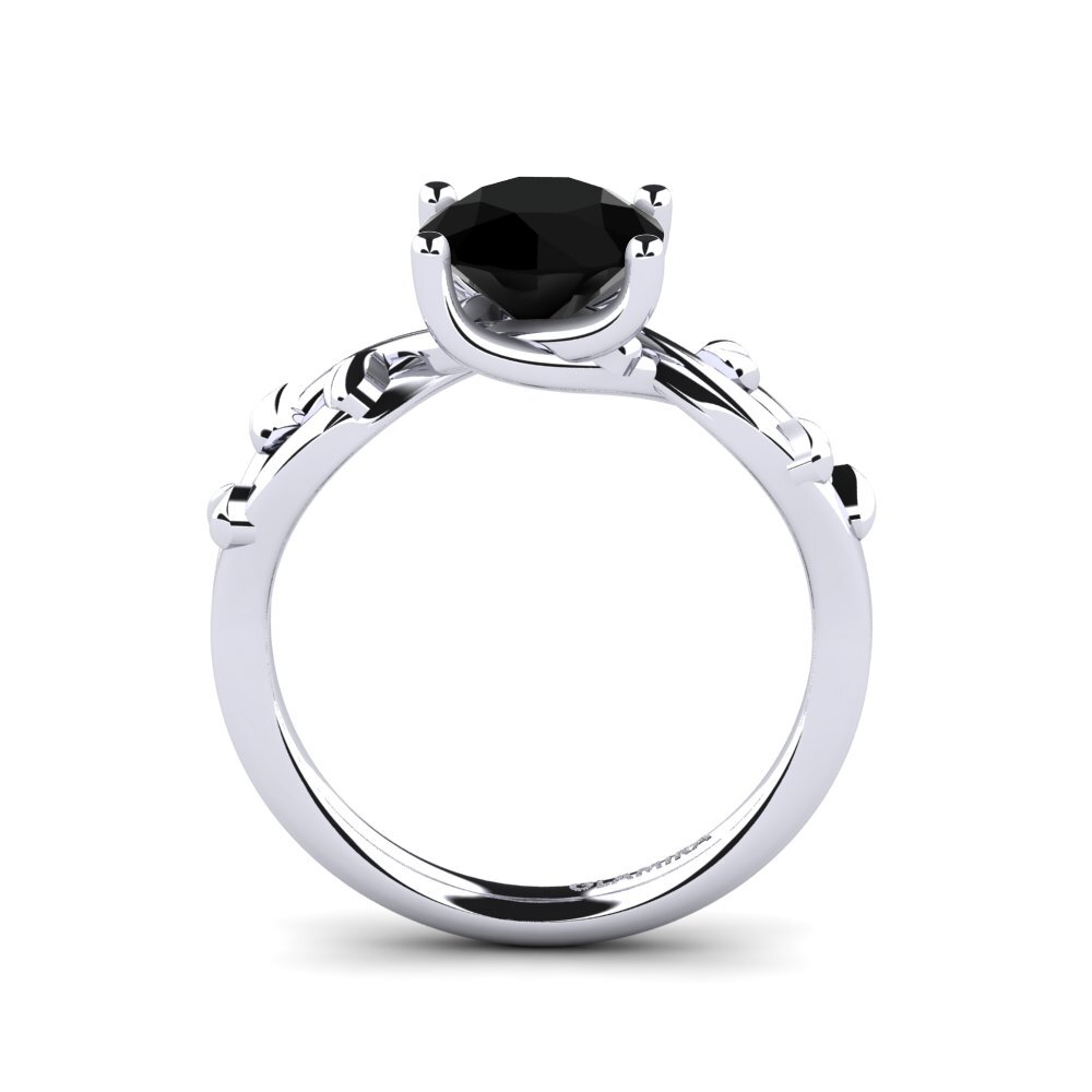 黑瑪瑙 訂婚戒指 Alabate 1.6 crt