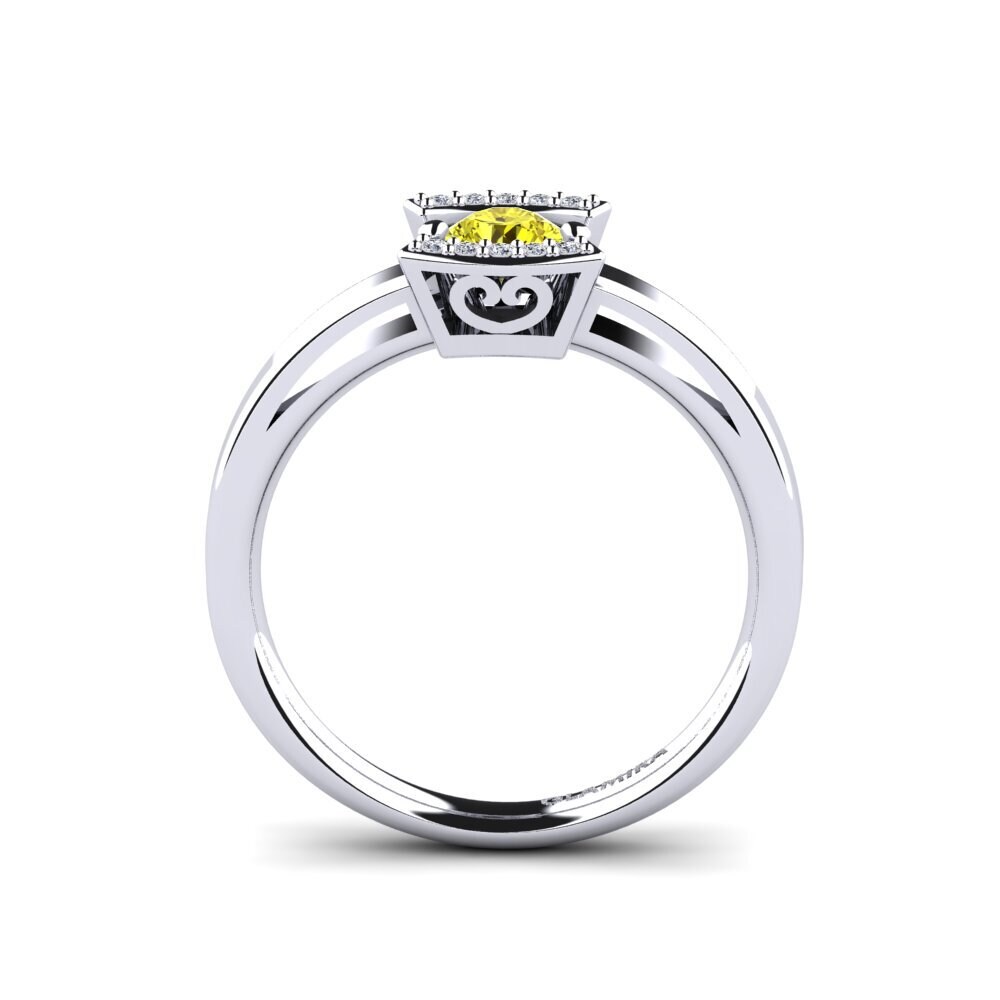 Yellow Diamond Engagement Ring Allecra