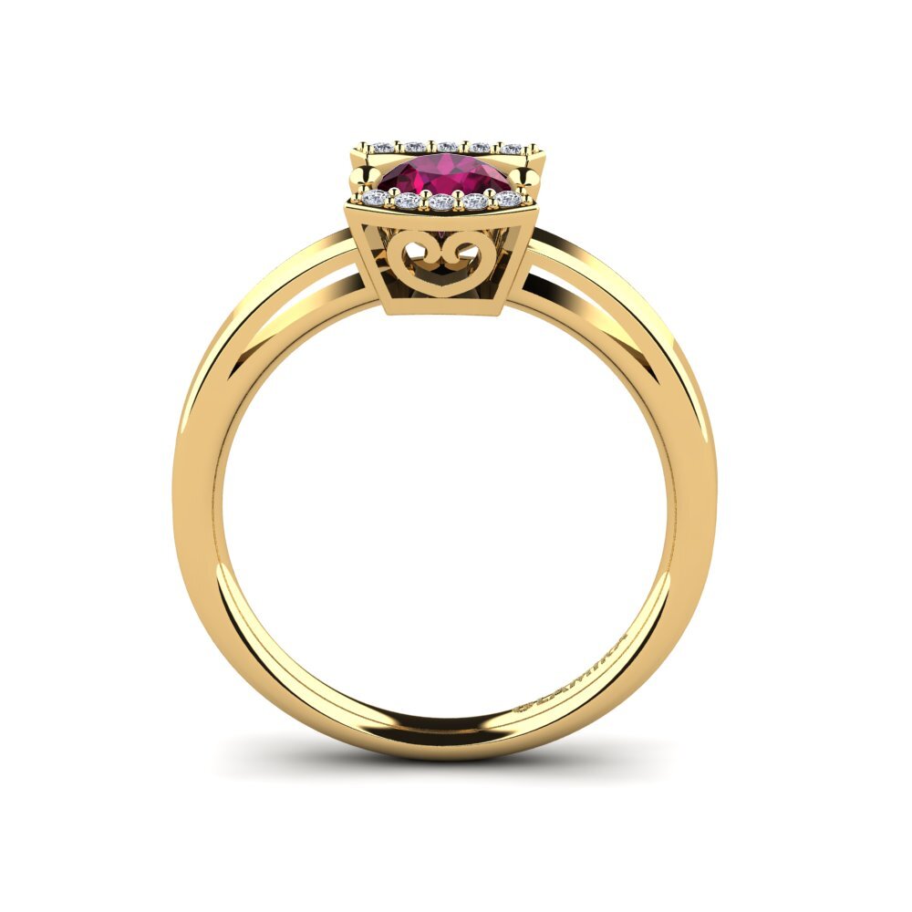 Rhodolite Garnet Engagement Ring Allecra 0.5 crt