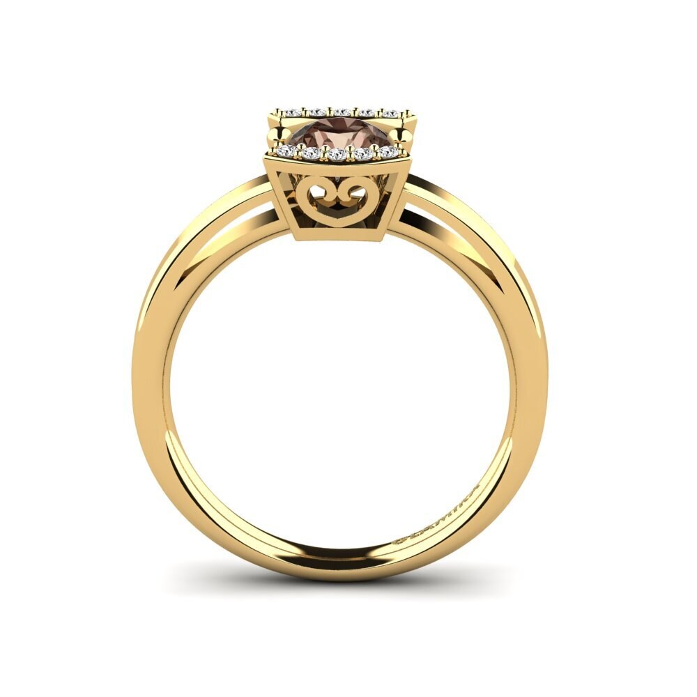 Smoky Quartz Engagement Ring Allecra 0.5 crt