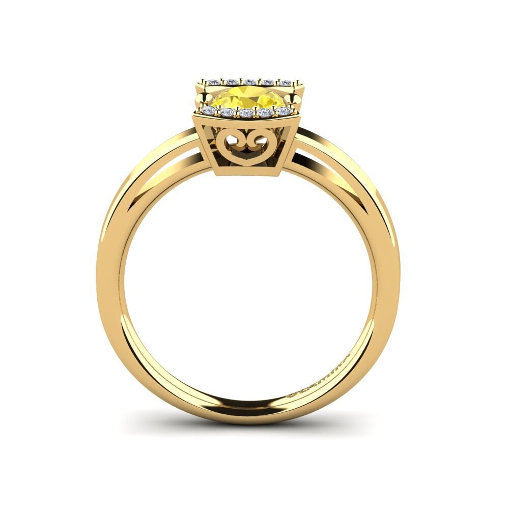 Yellow Sapphire Engagement Ring Allecra 0.5 crt