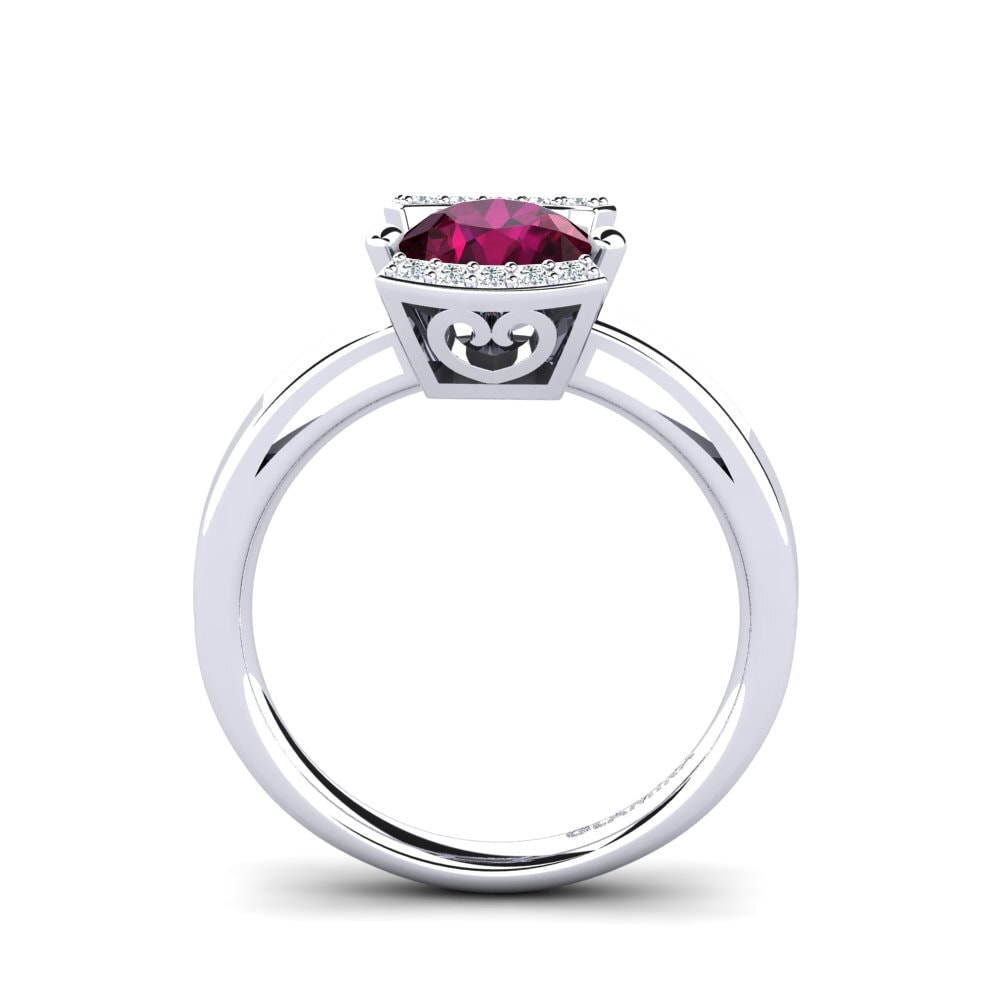 Rhodolite Garnet Engagement Ring Allecra 1.0 crt