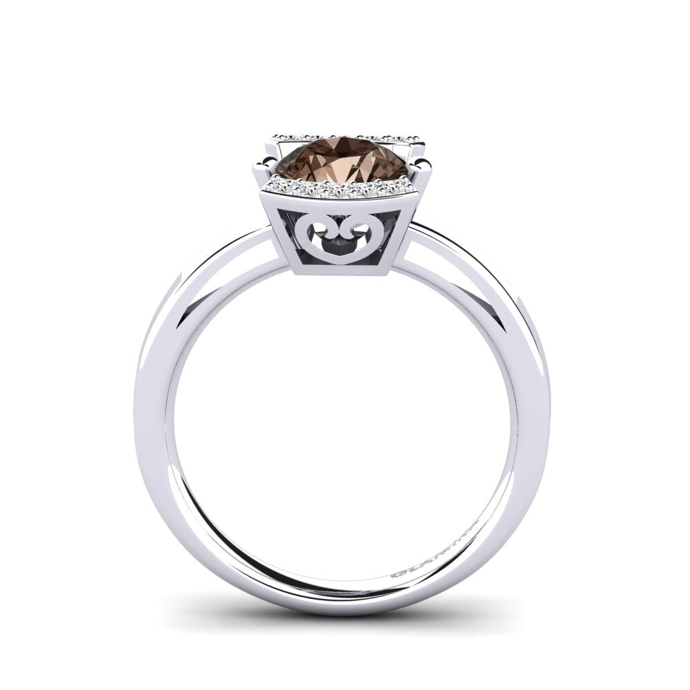 Smoky Quartz Engagement Ring Allecra 1.0 crt