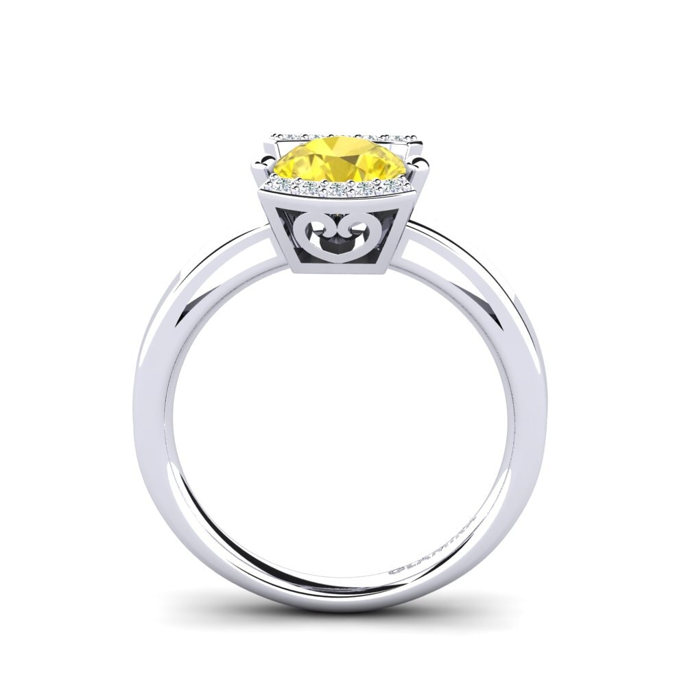 Yellow Sapphire Engagement Ring Allecra 1.0 crt