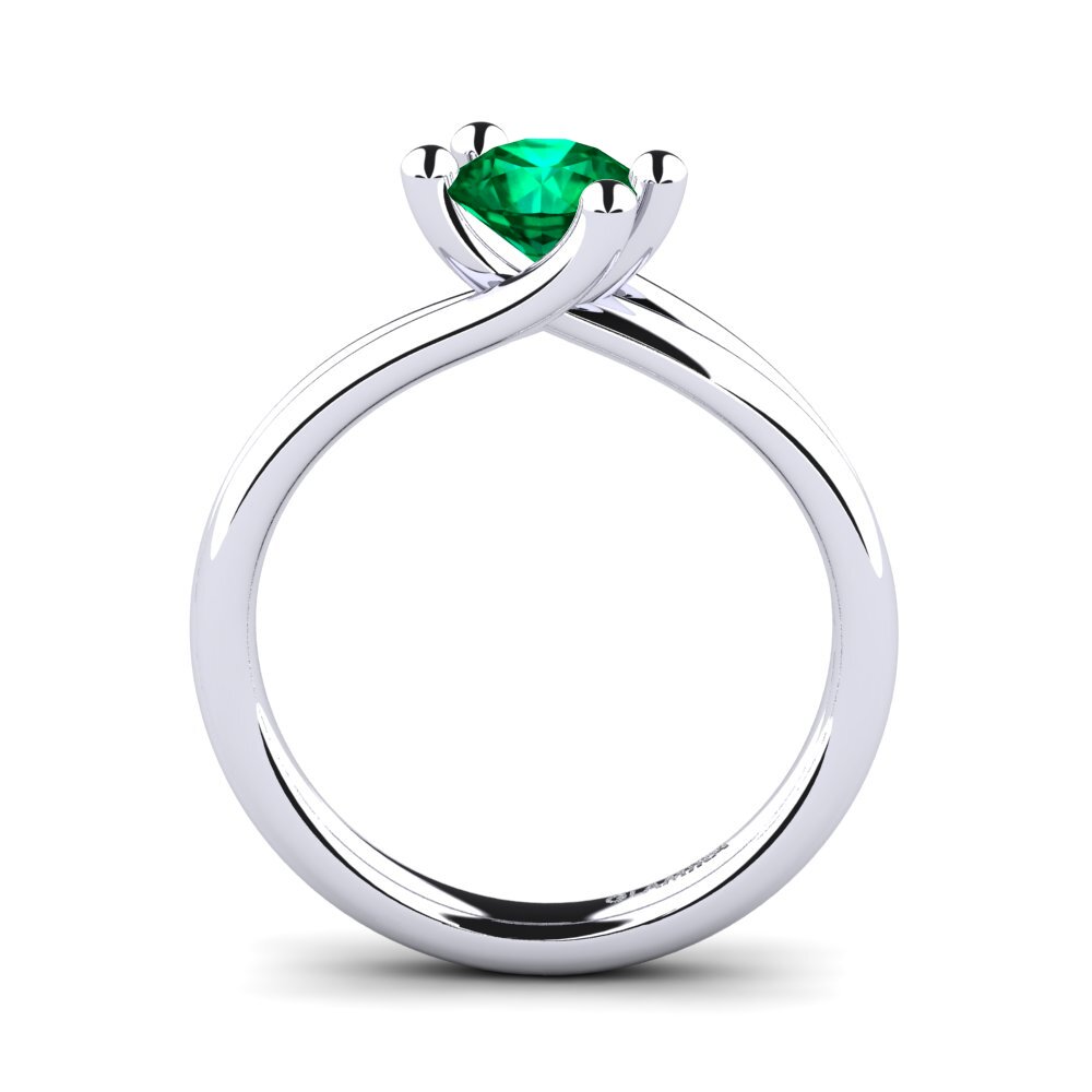 Esmeralda (creada en laboratorio) Anillo de compromiso Bridal Dream 0.8 crt