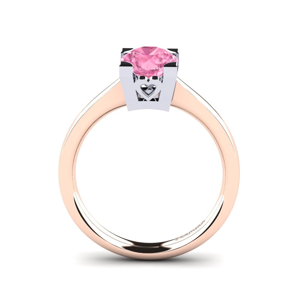 Zafiro Rosado Anillo de compromiso Calmar 1.0 crt