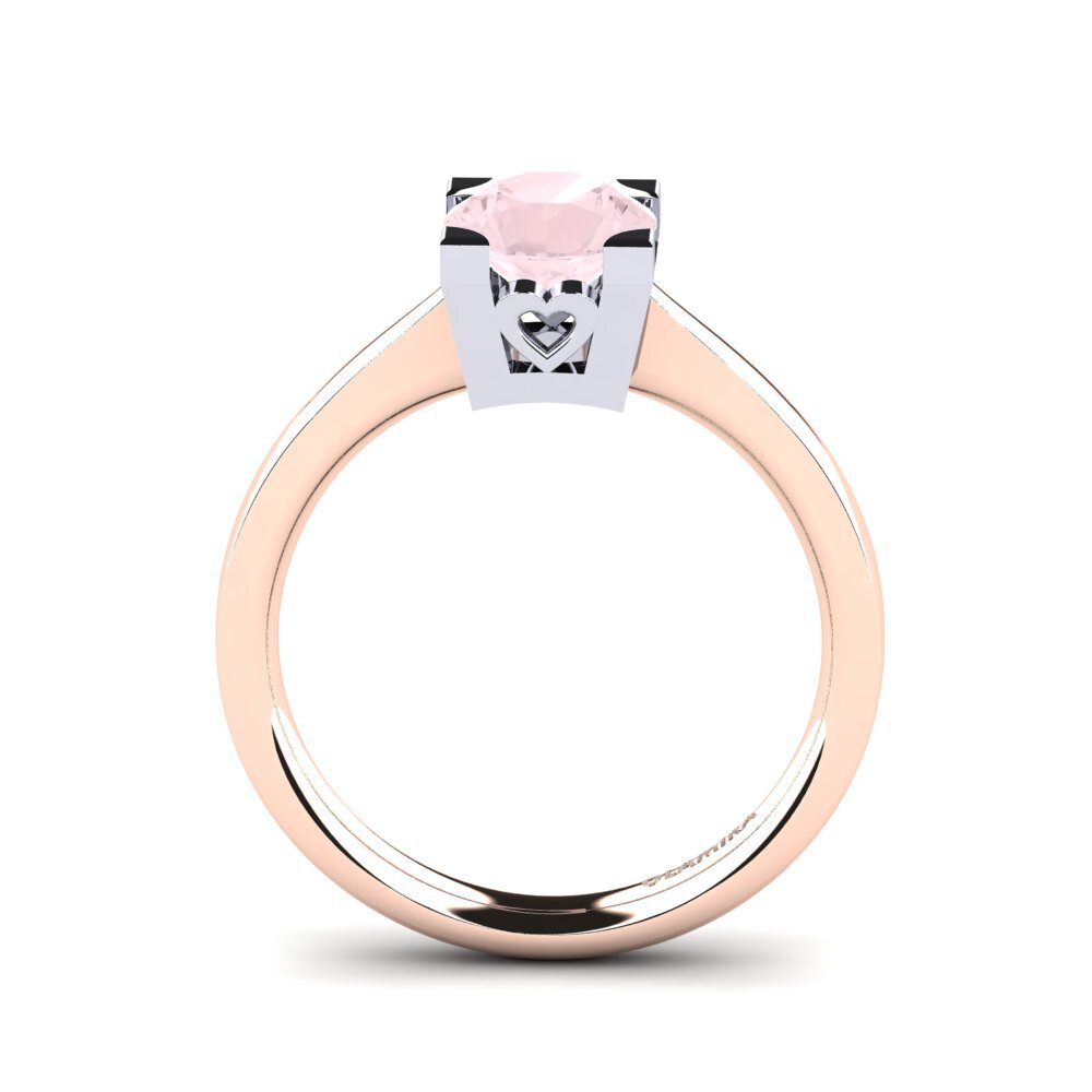 Rose Quartz Engagement Ring Calmar 1.0 crt