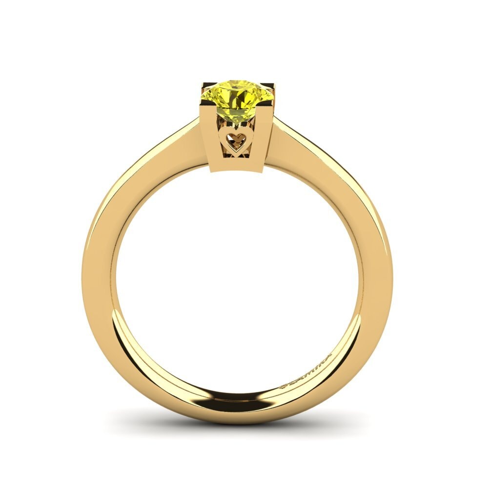 14ct Yellow Gold Yellow Diamond Women's Ring Calmar